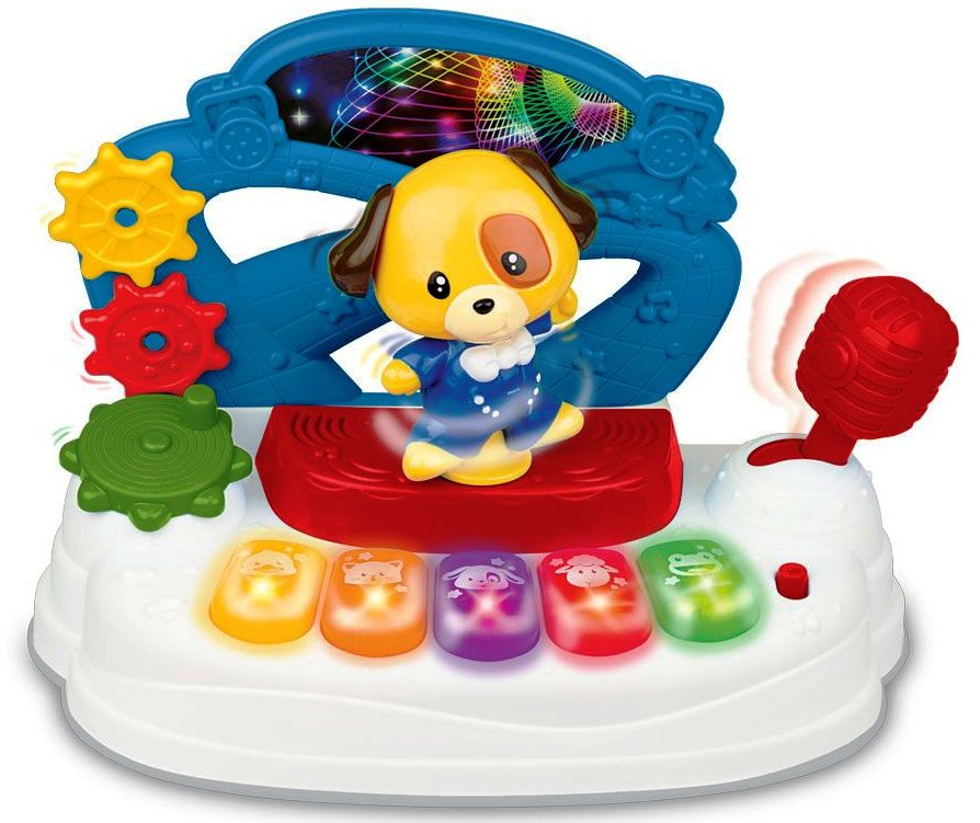 WINFUN Цветно Пиано с Танцуващо Куче,звук и светлини, Beat Bop