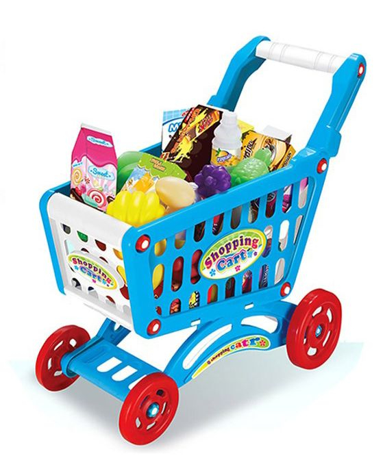 OCIE Количка за пазаруване Shopping Cart, син, 56 части