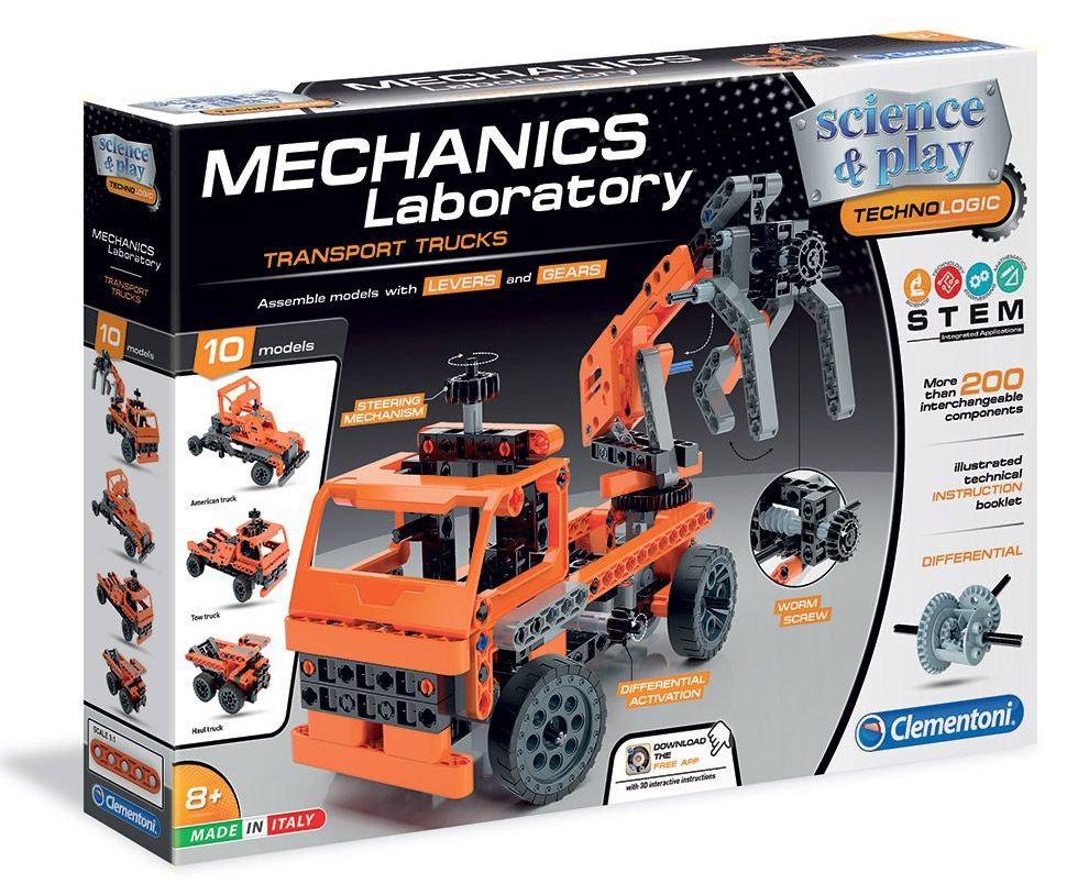Конструктор Clementoni Mechanics Laboratory - Камион, 200 части