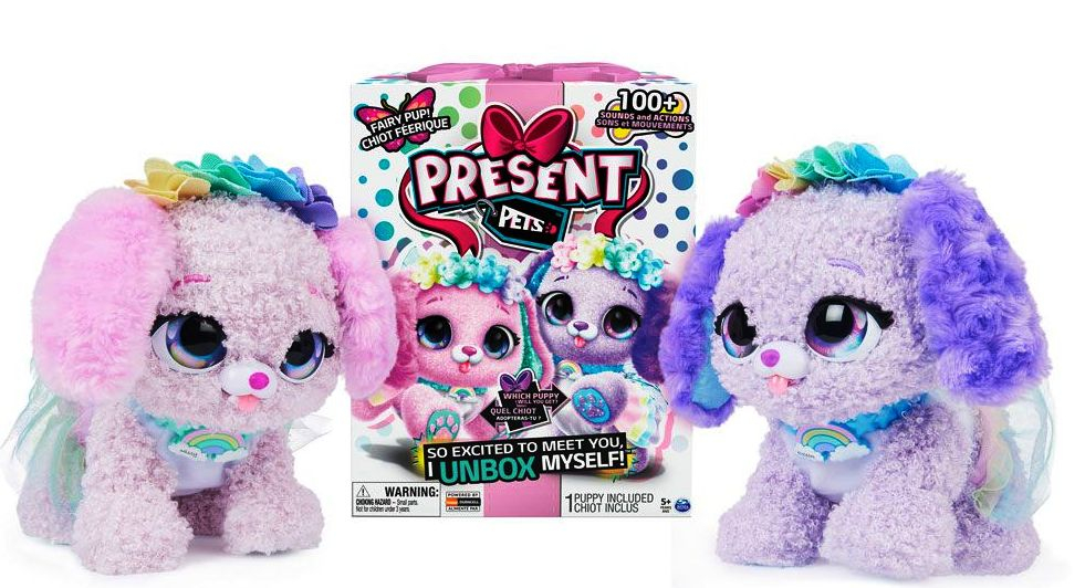 PRESENT PETS Куче Изненада Rainbow Fairy BLOSSOM / MISSY, Блосом/Миси, 100 различни звуци