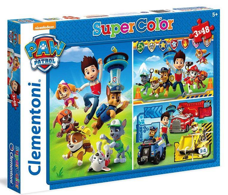 CLEMENTONI Комплект Пъзел 3в1 PAW PATROL/Пес Патрул, 3х48