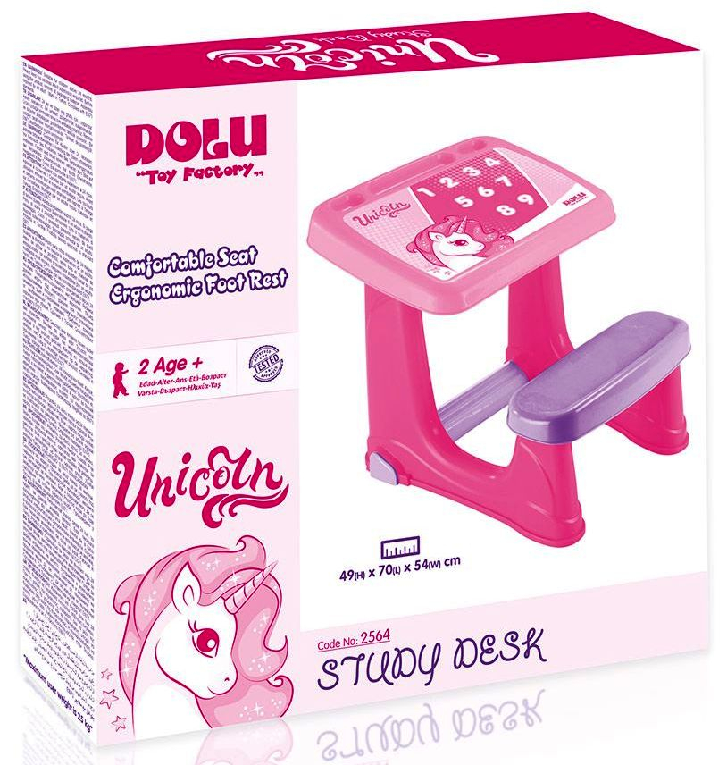 DOLU Детски чин с маса UNICORN/Еднорог, 49 х 70 х 54 см