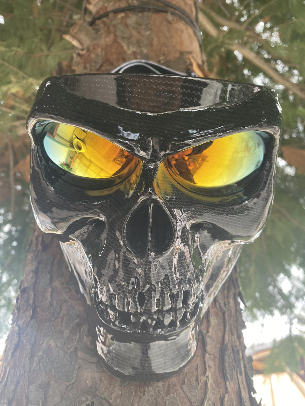 Маска за лице GHOST RIDER мото маски с ЧЕРЕП, рокерски за чопър