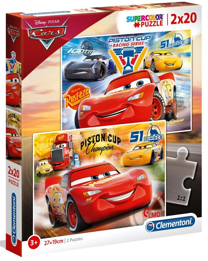 CLEMENTONI Пъзел Cars/Колите Маккуин, 2х20части