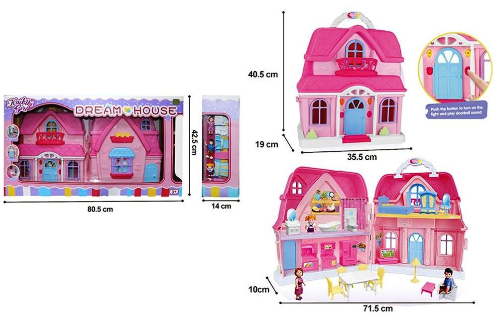 OCIE Къща за кукли с мебели DREAM HOUSE