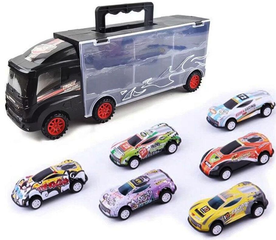 OCIE Комплект камион автовоз с 6бр мини колички CONTAINER TRUCK