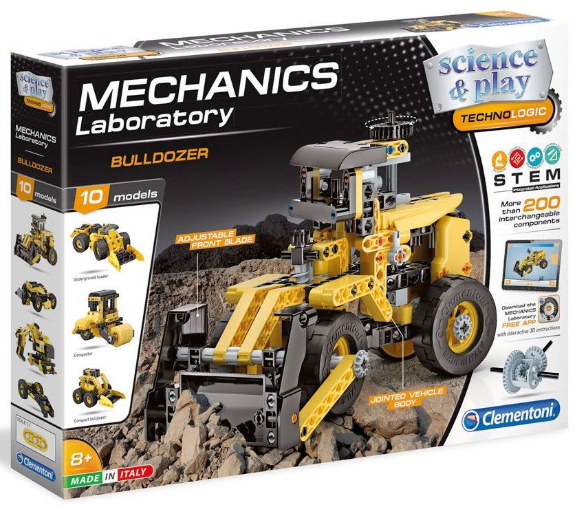 CLEMENTONI MECHANICS LABORATORY Конструктор Булдозер, 200 части