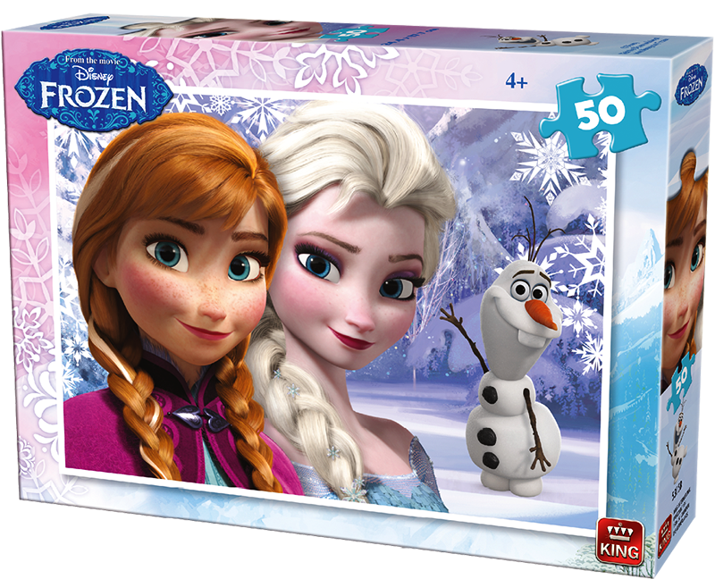 Пъзел 2в1 FROZEN 50 части Замръзналото кралство KING, Холандия