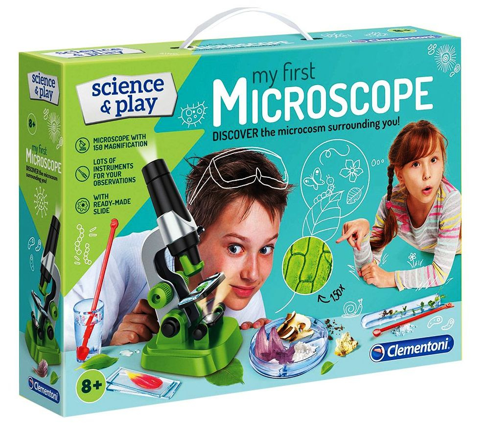 CLEMENTONI SCIENCE PLAY Експериментален комплект "Моят първи микроскоп"