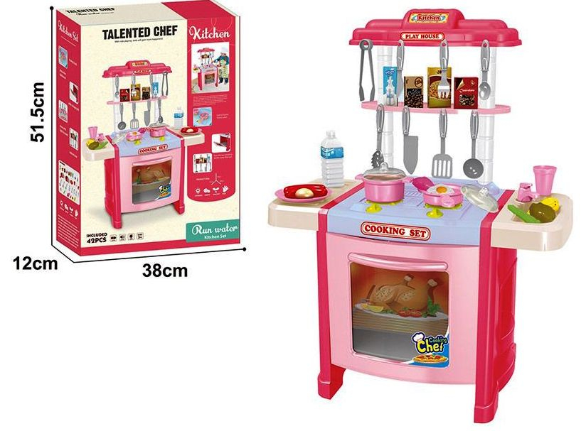 OCIE Кухня Talented Chef, Розова, 42 части със звук и светлини