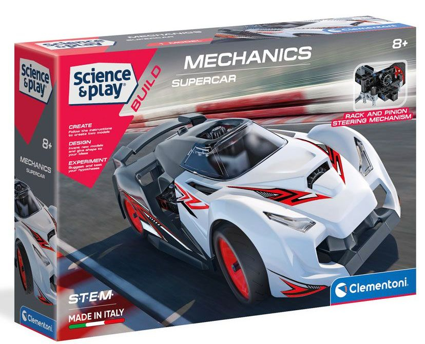 CLEMENTONI MECHANICS Конструктор Спортна кола, 100 части, SUPERCAR