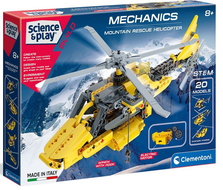 CLEMENTONI MECHANICS LABORATORY Конструктор Спасителен хеликоптер, 250 части