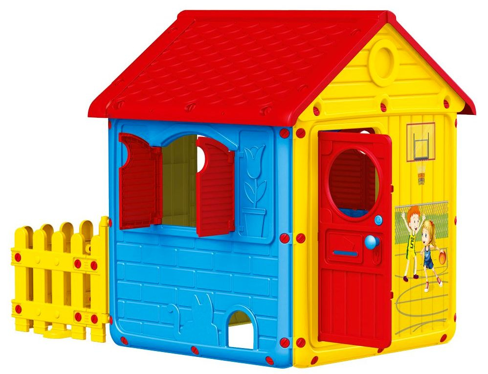 DOLU Градинска къща с ограда, 122 х 156 х 104 см