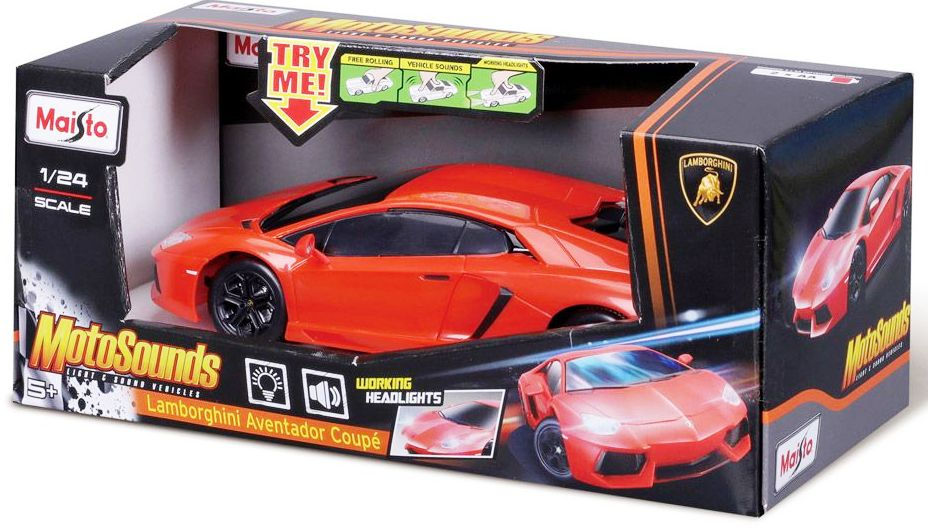 MAISTO MotoSounds Кола Lamborghini/Ламборгини Aventador Coupe 1:24 със звук и светлини