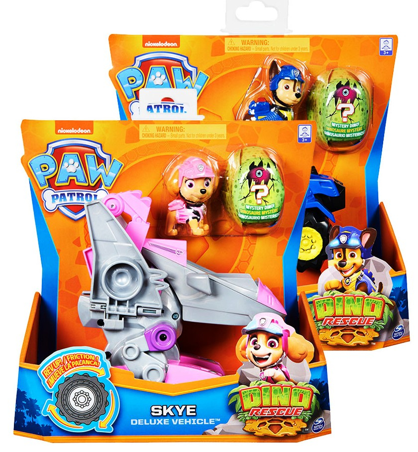Пес Патрул/Paw Patrol Превозно средство с кученце и динозавър изненада, асортимент