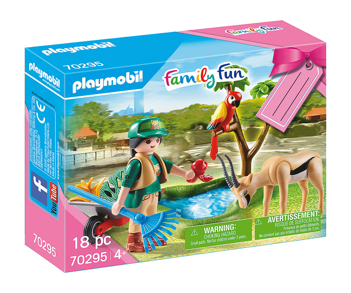 Playmobil - Занимателен игрален комплект Зоопарк, 18 елемента