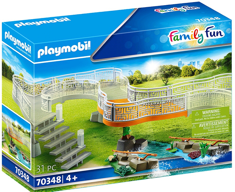 Playmobil - Аксесоари за игра Платформа за наблюдение в зоопарк, 31 елемента