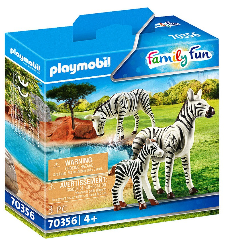 Playmobil - Комплект животни, Зебри с малко