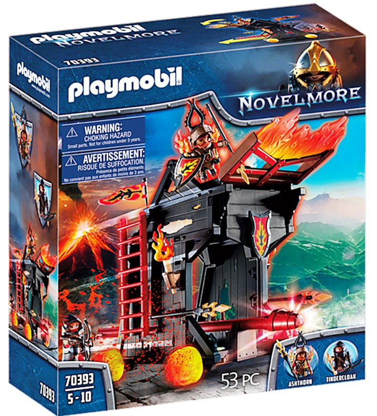 Playmobil - Занимателен Игрален комплект Рицарите от Бърнам: Огнен таран