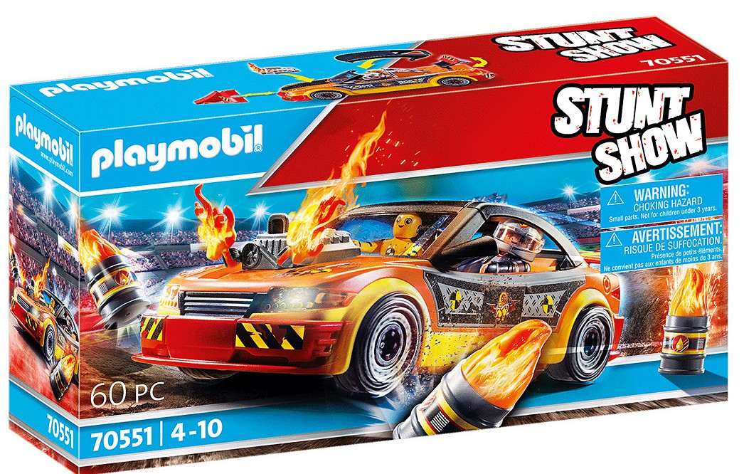Playmobil - Занимателен комплект за игра Каскадьорско шоу, Катастрофа, 60 елемента