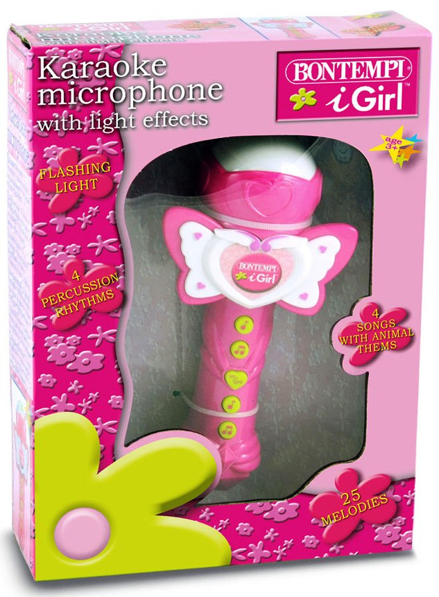 Bontempi - Караоке микрофон, розов, 25 демо песни