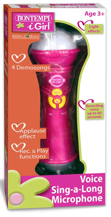 Bontempi - Записващ микрофон със светлини и ефекти I GIRL