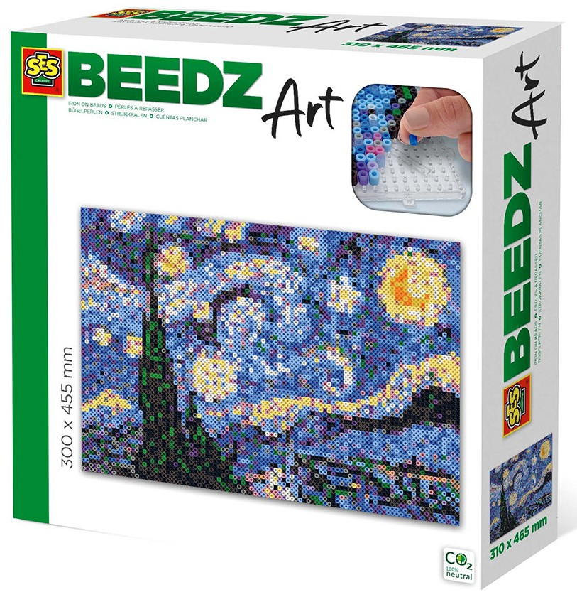 SES - Арт мъниста/гоблен от мъниста 'Звездна нощ' на Ван Гог