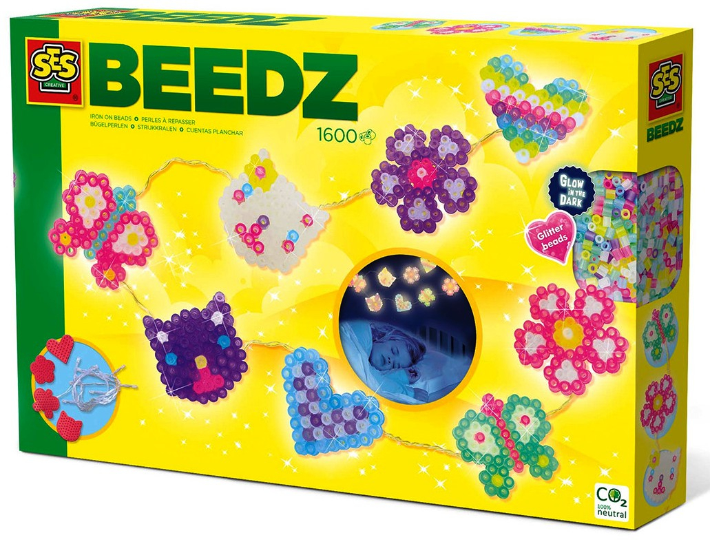 SES - Мъниста/гоблен от мъниста LED Гирлянд от фигури