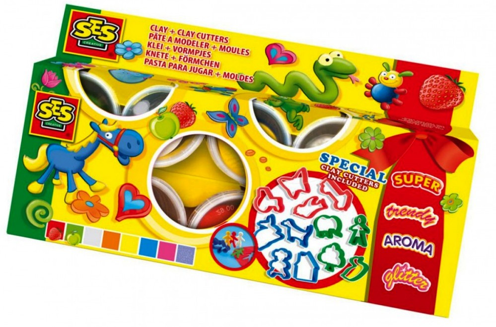 SES - Пластелин, 8 броя с 12 формички