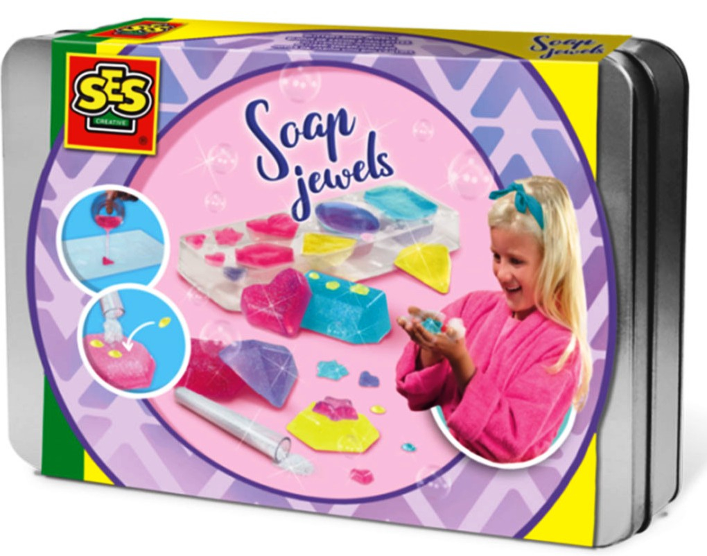 SES - Сапуни с брокат във формата на скъпоценни камъни, направи си сам