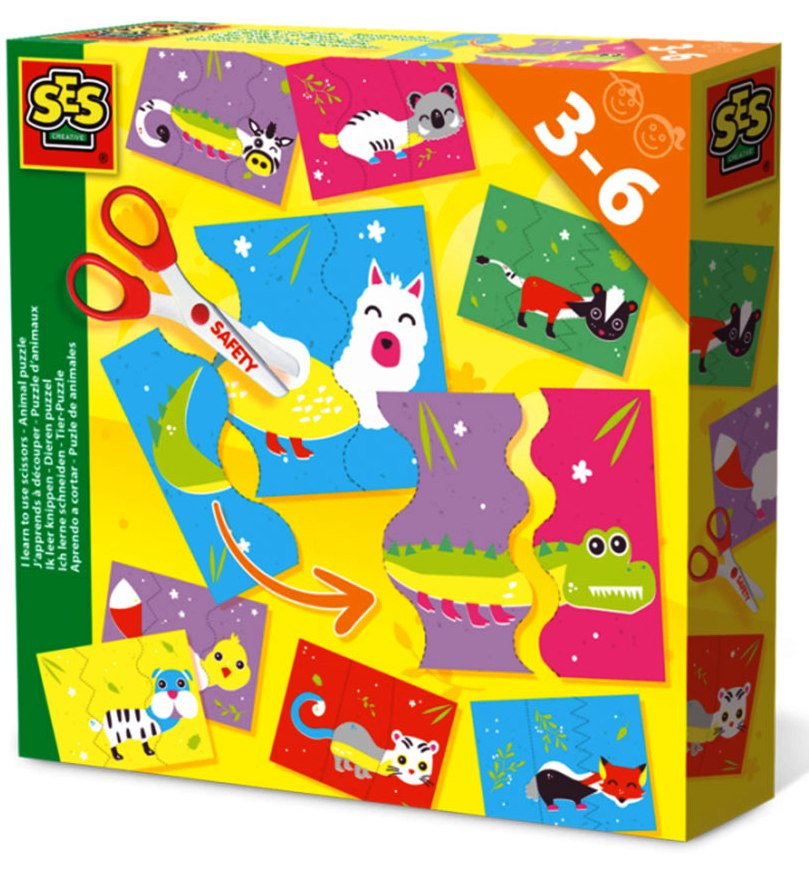 SES - Уча се да ползвам ножици, пъзел животни