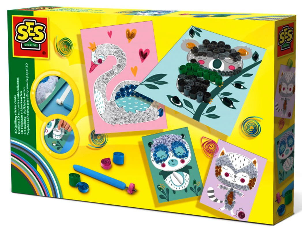 SES - Комплект направи си сам, Картички с 3D стикер за квилинг
