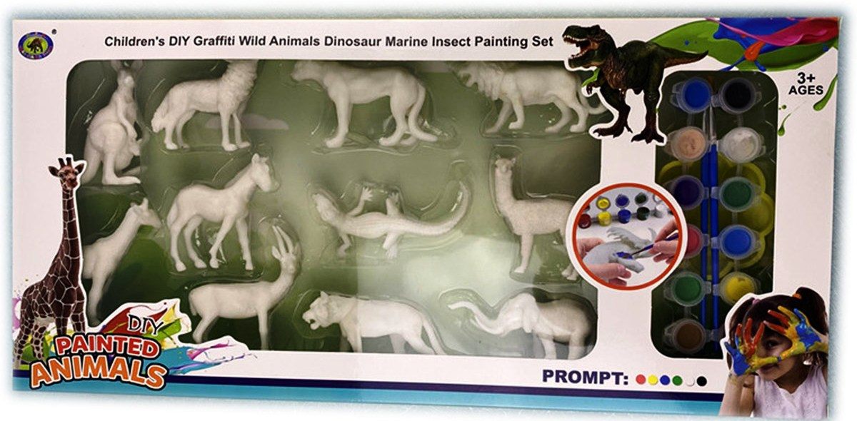 Комплект диви животни за оцветяване 11бр