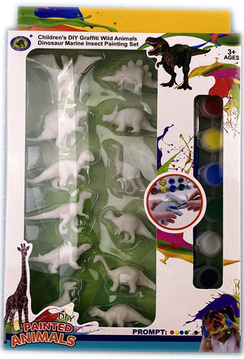 Комплект Динозаври за оцветяване 12бр