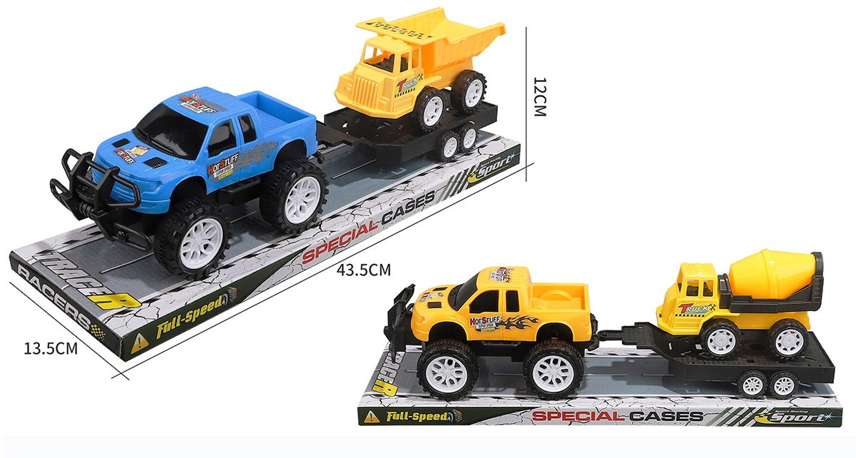 Пикап вози строителна машина