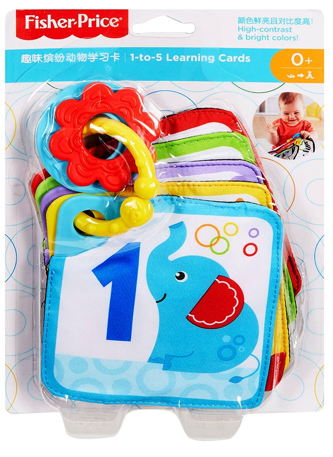 Меки карти за игра Fisher Price с цифри от 1 до 5
