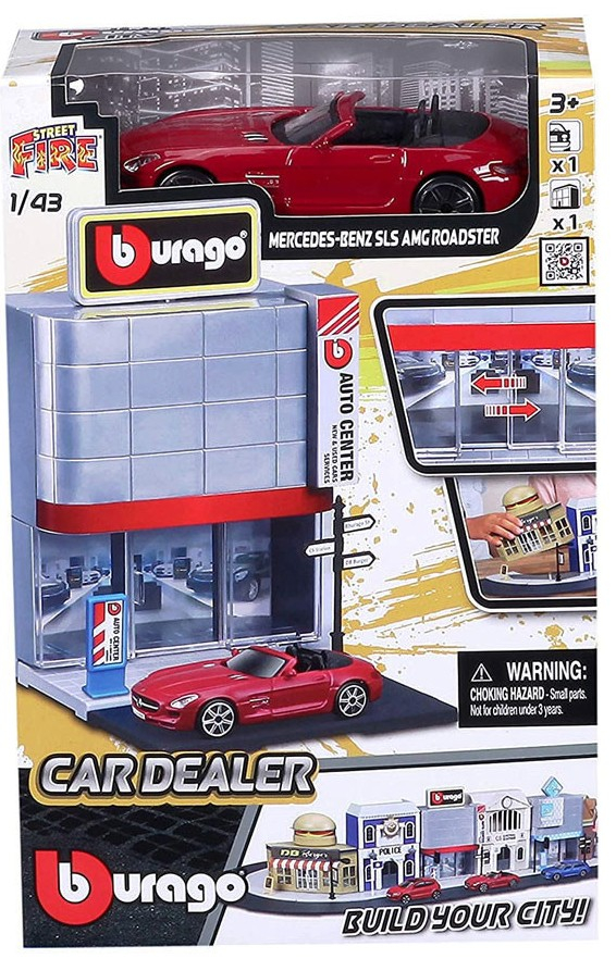 Bburago Street Fire - Автосалон + автомобил