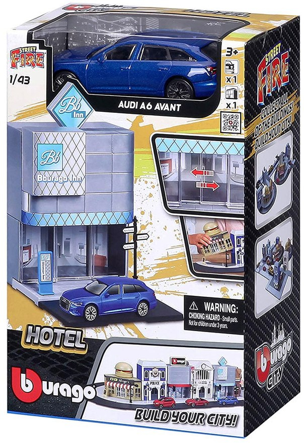 Bburago Street Fire - Хотел + автомобил