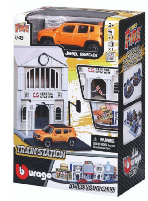 Bburago Street Fire - ЖП гара + автомобил