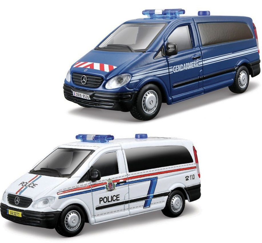 Bburago - Метален полицейски бус, асортимент