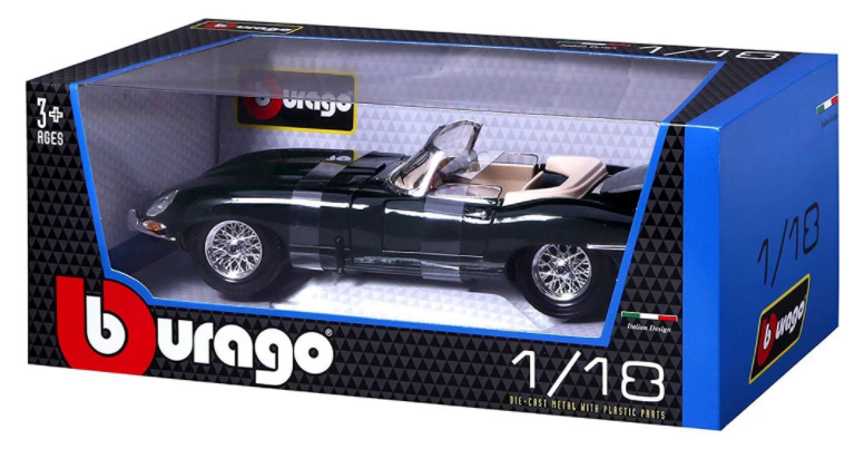Bburago Gold - модел на кола 1:18 - Jaguar'E'Cabrio 1961