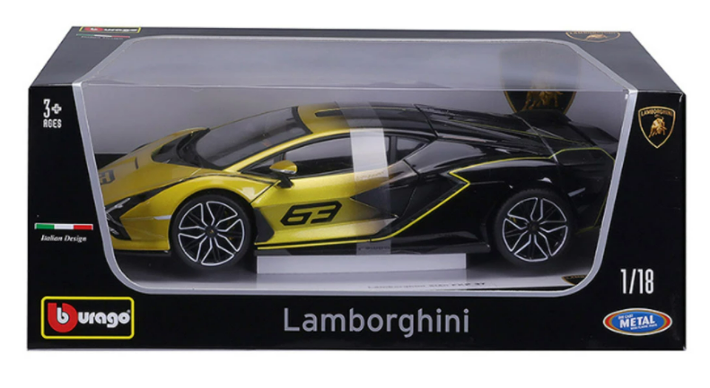 Bburago Plus - модел на кола 1:18 - Lamborghini Sian FKP 37 с преливащи цветове