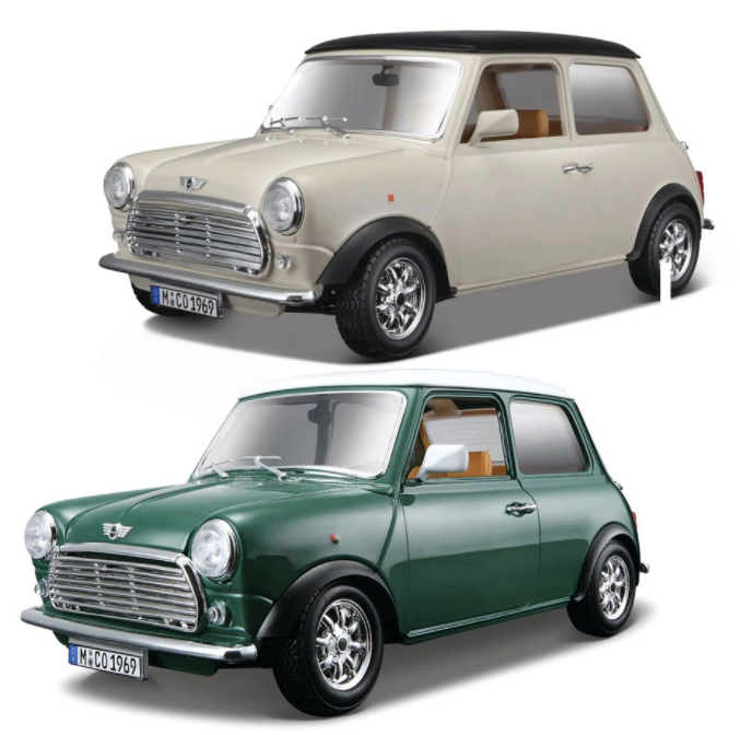 Bburago Plus - модел на кола 1:18 - Mini Cooper 1969, асортимент