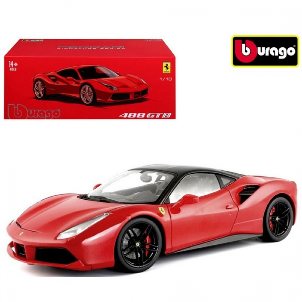Bburago Ferrari - модел на кола 1:18 - Ферари 488 GTB