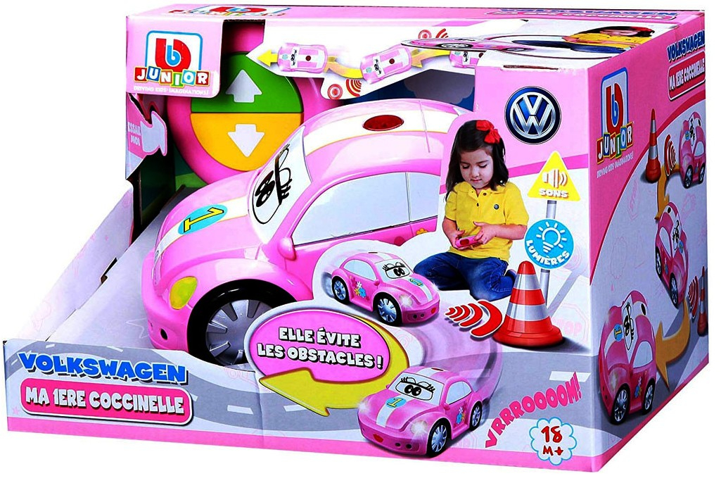 Bburago Junior - Радиоуправляема количка VW Beetle, розова