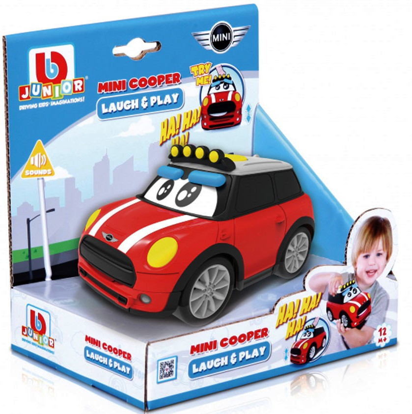 Bburago Junior - Пластмасова количка Mini Cooper със звук, асортимент