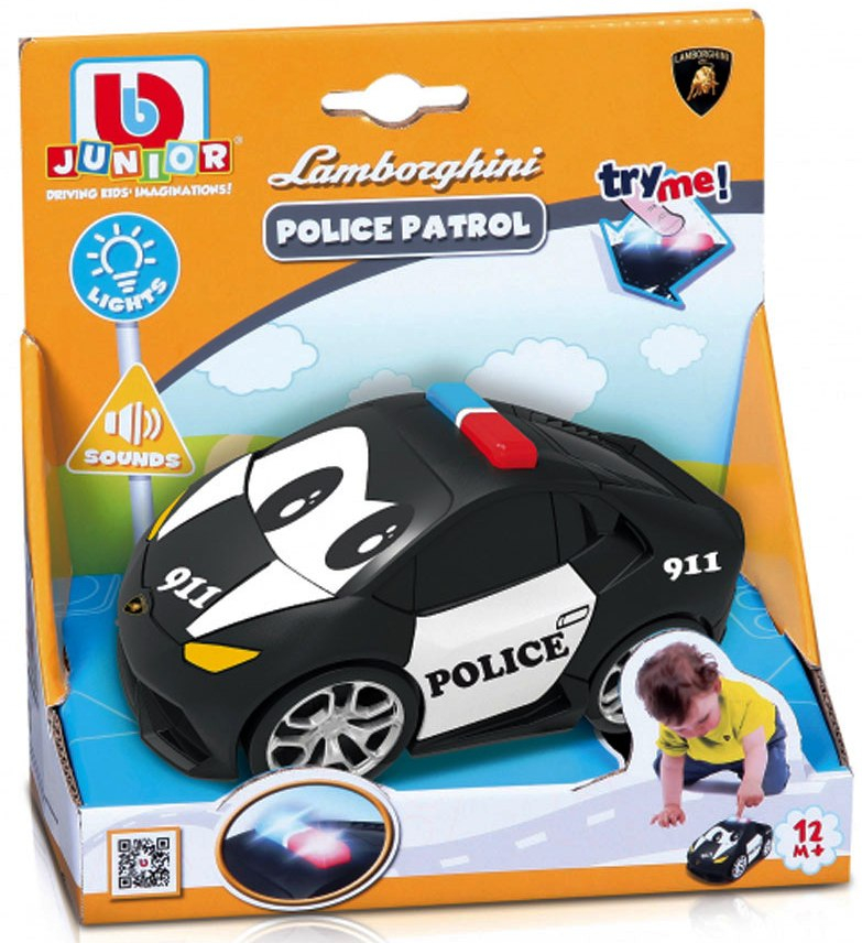 Bburago Junior - Полицейска количка Lamborghini със светлини и звук