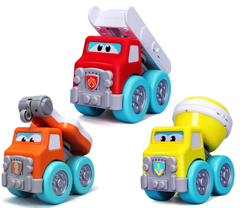 Bburago Junior - Drive 'N Rock строителен камион със звук и светлини, асортимент