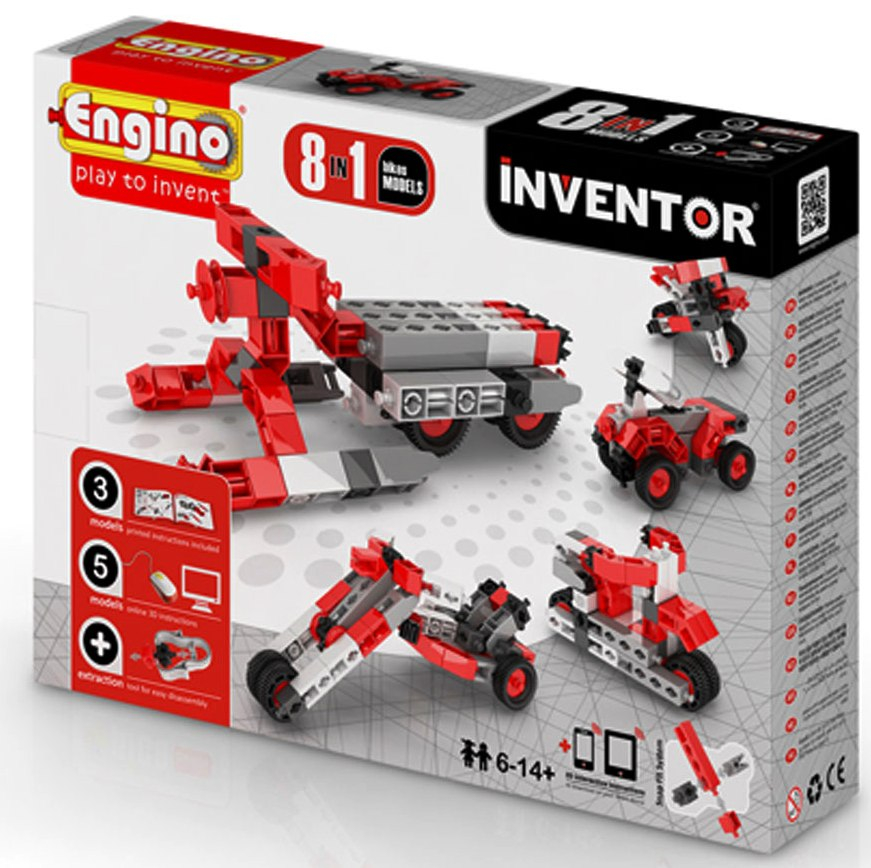 Енджино Изобретател - Конструктор 8 модела мотециклети 8в1