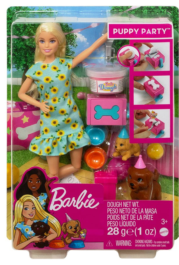 Кукла Barbie/Барби - Игрален комплект: Парти с кученца